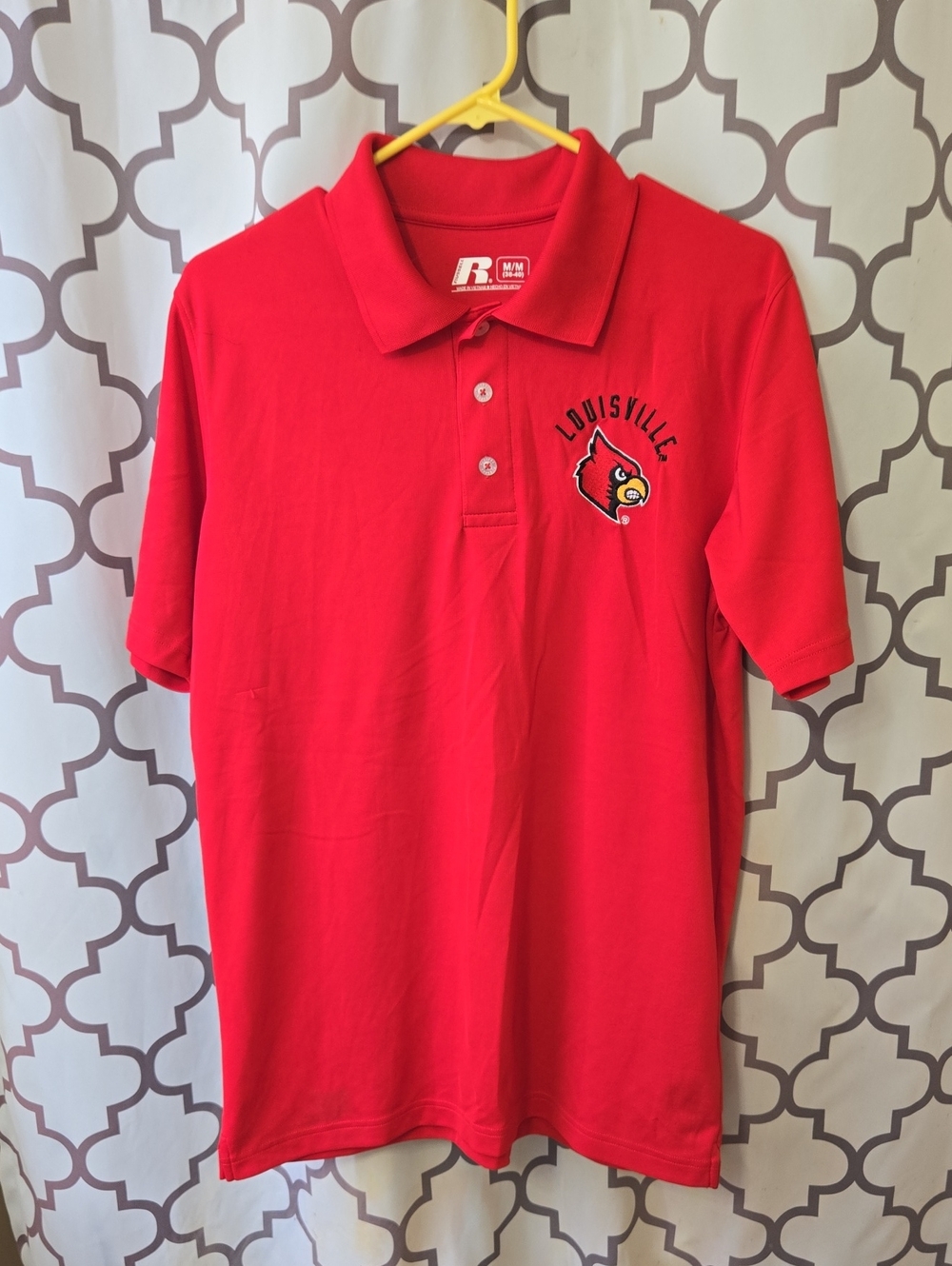 Russell Athletic Bright Red Louisville Cardinals Polo